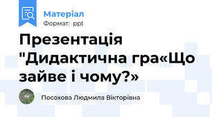 Презентація "Дидактична гра«Що зайве і чому?»