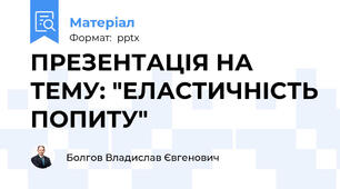 ПРЕЗЕНТАЦІЯ НА ТЕМУ: "ЕЛАСТИЧНІСТЬ ПОПИТУ"