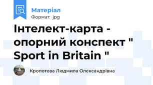Інтелект-карта - опорний конспект " Sport in Britain "