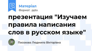 презентация "Изучаем правила написания слов в русском языке"