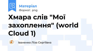 Хмара слів "Мої захоплення" (world Cloud 1)