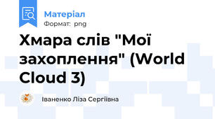 Хмара слів "Мої захоплення" (World Cloud 3)