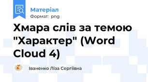 Хмара слів за темою "Характер" (Word Cloud 4)
