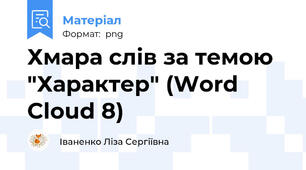Хмара слів за темою "Характер" (Word Cloud 8)
