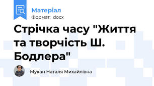 Стрічка часу "Життя та творчість Ш. Бодлера"