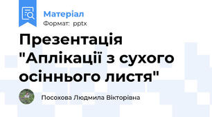 Презентація "Аплікації з сухого осіннього листя"