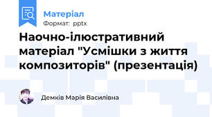 Наочно-ілюстративний матеріал "Усмішки з життя композиторів" (презентація)