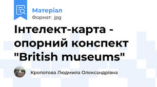 Інтелект-карта - опорний конспект "British museums"