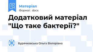 Додатковий матеріал "Що таке бактерії?"