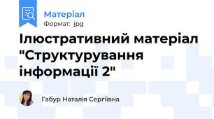 Ілюстративний матеріал "Структурування інформації 2"