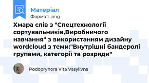 Хмара слів з "Спецтехнології сортувальників,Виробничого навчання" з використанням дизайну wordcloud з теми:"Внутрішні бандеролі групами, категорії та розряди"