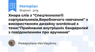 Хмара слів з "Спецтехнології сортувальників,Виробничого навчання" з використанням дизайну wordcloud з теми:"Приймання внутрішніх бандеролей з повідомленням про вручення"