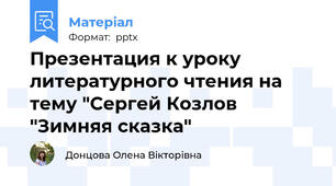Презентация к уроку литературного чтения на тему "Сергей Козлов "Зимняя сказка"