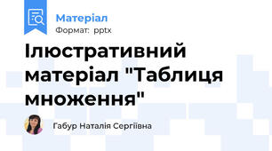 Ілюстративний матеріал "Таблиця множення"