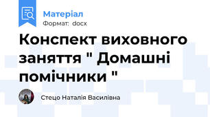 Конспект виховного заняття " Домашні помічники "
