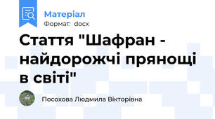 Стаття "Шафран - найдорожчі прянощі в світі"