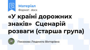 «У країні дорожних знаків»  Сценарій розваги (старша група)