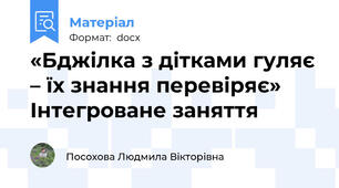 «Бджілка з дітками гуляє – їх знання перевіряє»    Інтегроване заняття