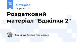 Роздатковий матеріал "Бджілки 2"