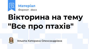 Вікторина на тему "Все про птахів"