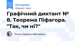 Графічний диктант № 8. Теорема Піфагора. "Так, чи ні?"