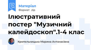 Ілюстративний постер "Музичний калейдоскоп".1-4 клас