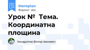 Урок №  Тема. Координатна площина