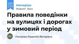 Правила поведінки на вулицях і дорогах у зимовий період