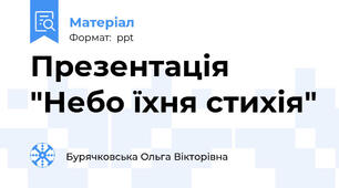 Презентація "Небо їхня стихія"