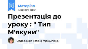 Презентація до уроку : " Тип М'якуни"