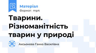 Тварини. Різноманітність тварин у природі