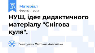 НУШ, ідея дидактичного матеріалу "Снігова куля".