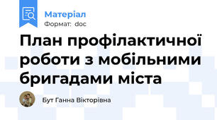 План профілактичної роботи з мобільними бригадами міста