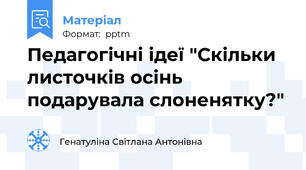Педагогічні ідеї "Скільки листочків осінь подарувала слоненятку?"