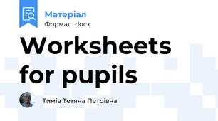 Worksheets for pupils