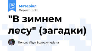 "В зимнем лесу" (загадки)