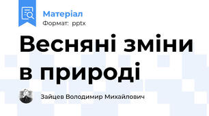 Весняні зміни в природі