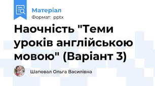 Наочність "Теми уроків англійською мовою" (Варіант 3)