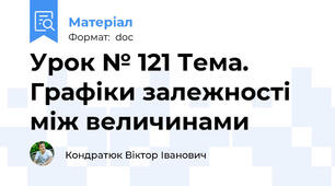 Урок № 121 Тема. Графіки залежності між величинами