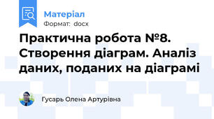 Практична робота №8. Створення діаграм. Аналіз даних, поданих на діаграмі