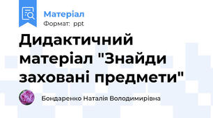 Дидактичний матеріал "Знайди заховані предмети"