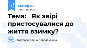 Тема:   Як звірі пристосувалися до життя взимку?