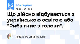 Що дійсно відбувається з українською освітою або "Риба гниє з голови".