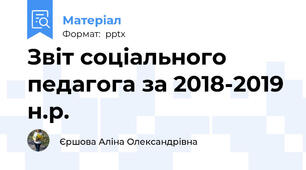 Звіт соціального педагога за 2018-2019 н.р.