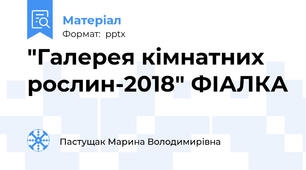 "Галерея кімнатних рослин-2018" ФІАЛКА