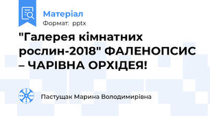 "Галерея кімнатних рослин-2018" ФАЛЕНОПСИС – ЧАРІВНА ОРХІДЕЯ!