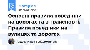 Основні правила поведінки на дорогах та в транспорті. Правила поведінки на вулицях та дорогах