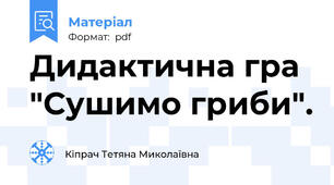 Дидактична гра "Сушимо гриби".