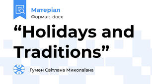 “Holidays and Traditions”