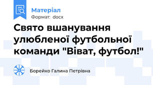 Свято вшанування улюбленої футбольної команди "Віват, футбол!"